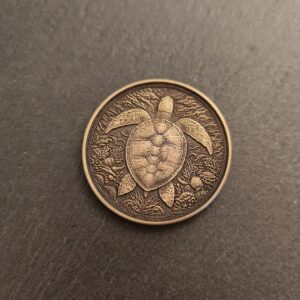 Piece en Laiton avec Tortue